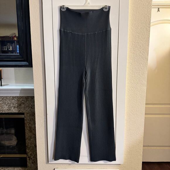 M.M. Lafleur The Finley Stretch Pant Ribbed Jardigan Knit GRAY Elastic Large - Picture 3 of 11
